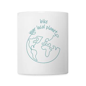 bike your local planet - Tasse - Weiß - Vorne