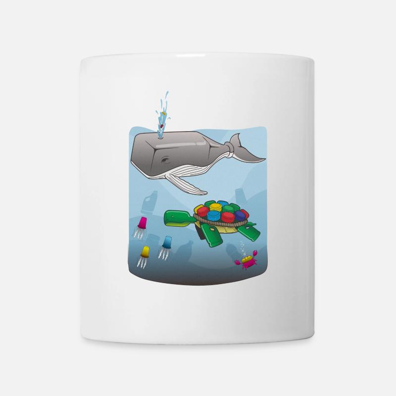 sea world and plastic - Mug - white