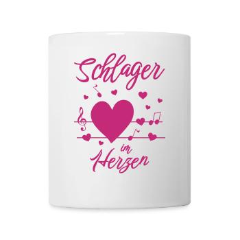 Schlager im Herzen - Tasse - Weiß - Vorne