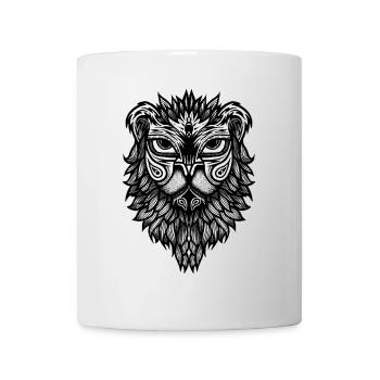 Motif africain - tête de lion - Édition limitée - Mug blanc - blanc - Devant