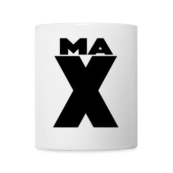 Max X – Minimal Name Design - Tasse - Weiß - Vorne