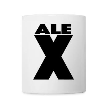 Alex X – Minimal Name Design - Tasse - Weiß - Vorne