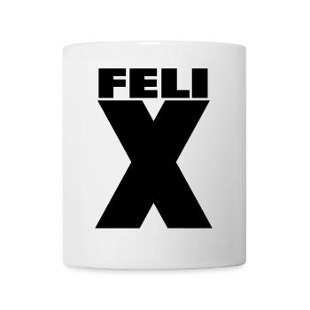 Felix X – Minimal Name Design - Tasse - Weiß - Vorne