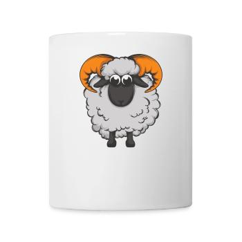 Niedliche Schaf mit Horngeweih - Tasse - Weiß - Vorne