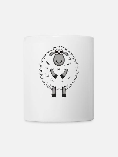 Cute German Shepherd Sheep Motif - Mug - white
