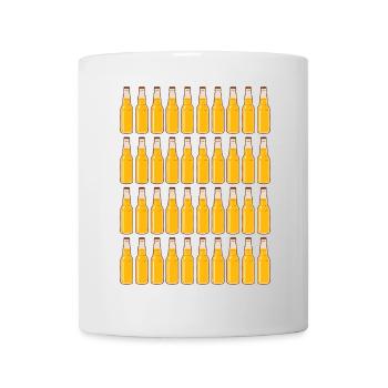 40. Geburtstag Bierflaschen Bier Bierzig Vierzig - Tasse - Weiß - Vorne
