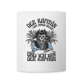 Der Kapitän hat immer recht ! - Tasse - Weiß - Vorne