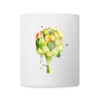 Artischocken Graffiti in frischen Farben - Tasse - Weiß - Vorne