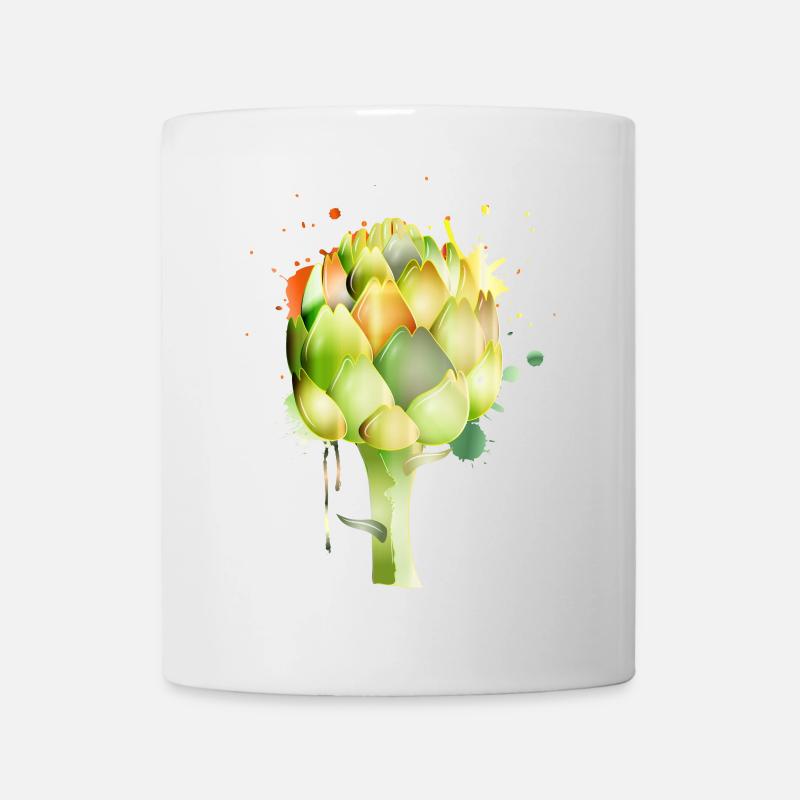 Graffiti d’artichaut aux couleurs fraîches - Mug blanc - blanc