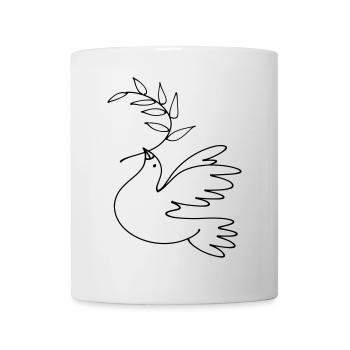 Friedenstaube - Tasse - Weiß - Vorne