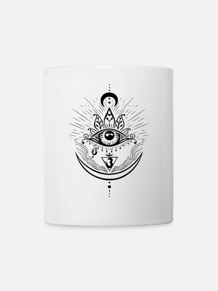 Troisième œil Chakra Symbole Troisième Œil - Mug blanc - blanc