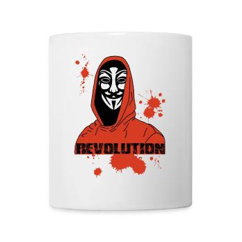 Anonymous and the Red Revolution - Mug - white - Front