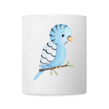 niedlicher Wellensittich Vogel - Tasse - Weiß - Vorne