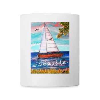 EC Holidays I Boat I Sea I Seaside I Sailing I - Mug - white - Front