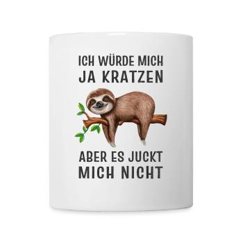 Ich würde mich ja kratzen Lustiges Faultier - Tasse - Weiß - Vorne