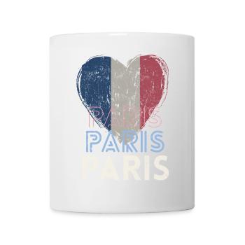 Badge retro, Paris France est ma ville natale - Mug blanc - blanc - Devant