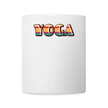 Retro colorful yoga lettering - Mug - white - Front