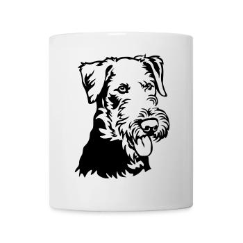 Airedale Terrier Head - Mug - white - Front