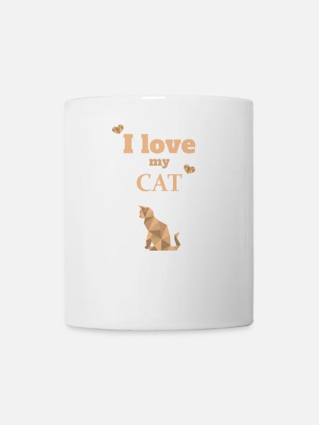 Katze ich liebe mein Haustier - Tasse - Weiß