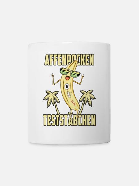 Affenpocken Teststäbchen - Tasse - Weiß