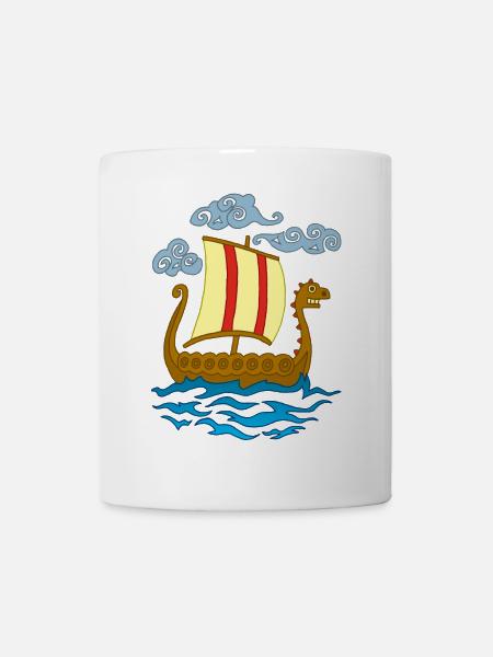 Funny Viking Drakkar - Mug - white