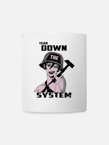 Zerstören Sie das System - Tasse - Weiß