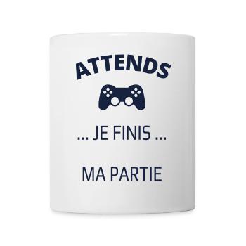 Attends je finis ma partie. - Mug blanc - blanc - Devant