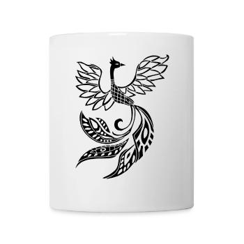 Black phoenix bird - Mug - white - Front
