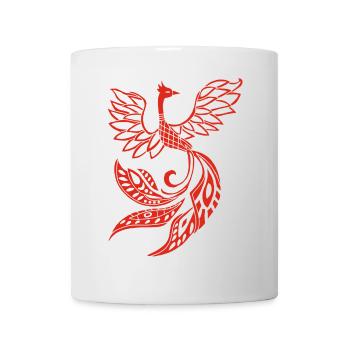 Red phoenix bird - Mug - white - Front