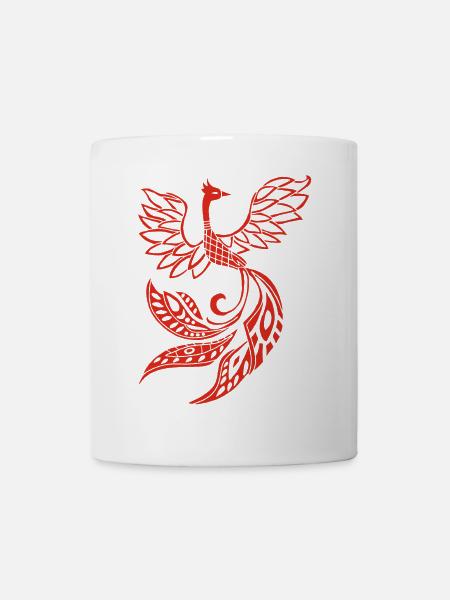 Oiseau phénix rouge - Mug blanc - blanc