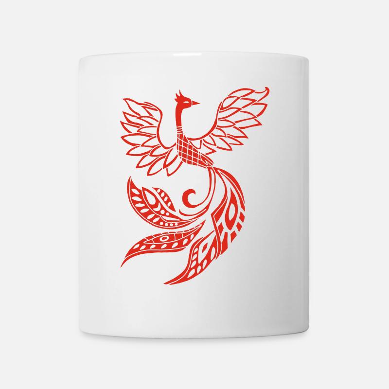 Oiseau phénix rouge - Mug blanc - blanc