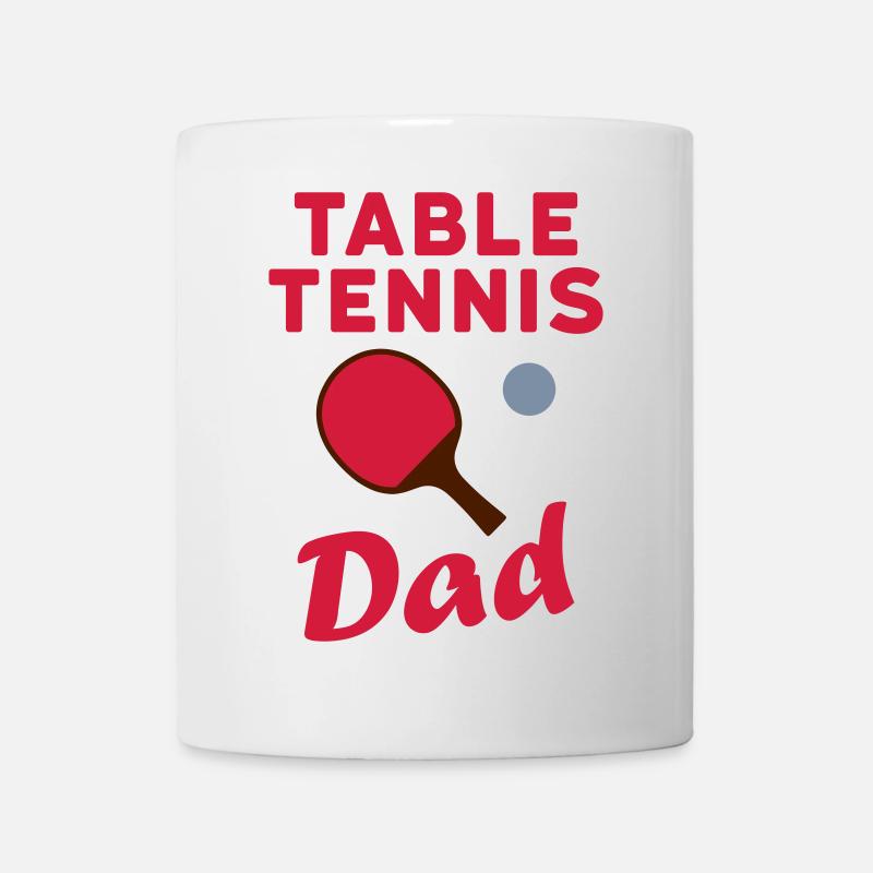 Tennis de table papa, raquettes de tennis de table, tennis de table - Mug blanc - blanc
