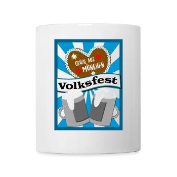 Volksfest in München - Tasse - Weiß - Vorne