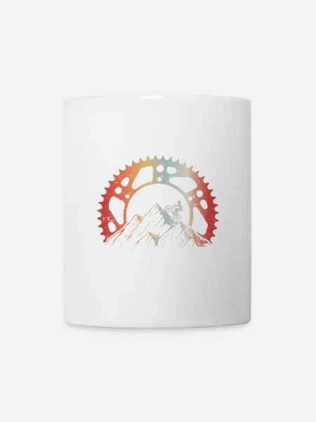Fahrrad und Berg - Tasse - Weiß