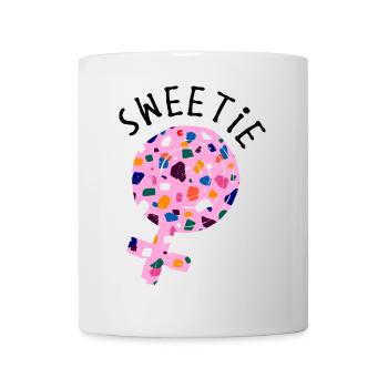 Süß Statement Nachspeise Süßigkeiten Lecker - Tasse - Weiß - Vorne