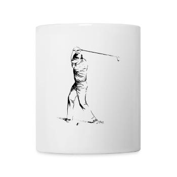 illustration of a golf player - Mug - white - Front