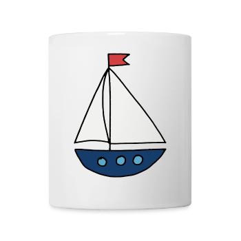 Segelboot - Tasse - Weiß - Vorne