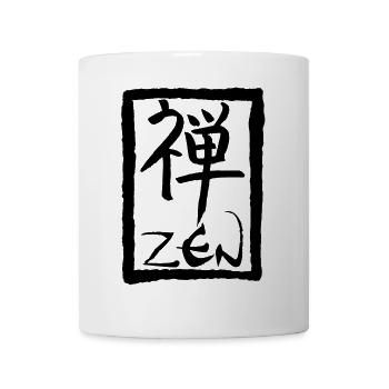 Das Wort Zen auf Japanisch (schwarz) - Tasse - Weiß - Vorne