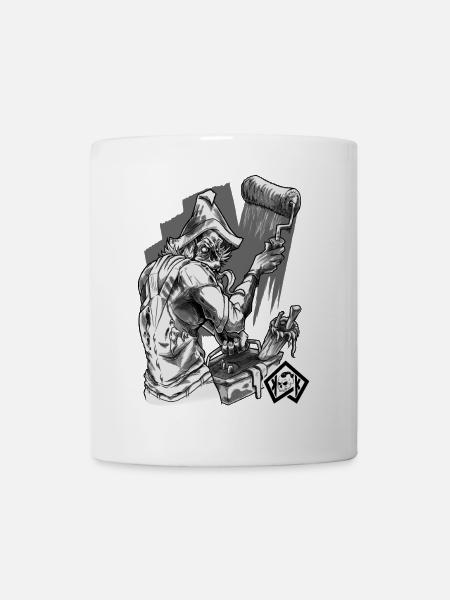 Peintres, peintres, pinceaux, artistes, artisans - Mug blanc - blanc