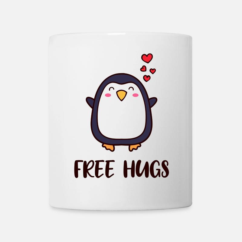 Süß Pinguin Herz Statement Antarktis Vogel Tier - Tasse - Weiß