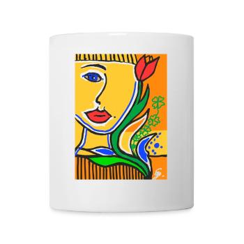 EC Tulip I Flowers I Woman I Holland I Holiday I - Mug - white - Front
