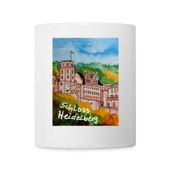 EG Urlaub I Heidelberg I Schloss I Aquarell - Tasse - Weiß - Vorne