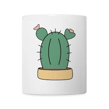 Cactus, cactus, plantes succulentes, plantes - Mug blanc - blanc - Devant