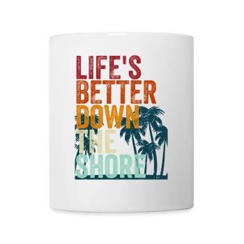 La vie est meilleure au bord de la mer - Mug blanc - blanc - Devant