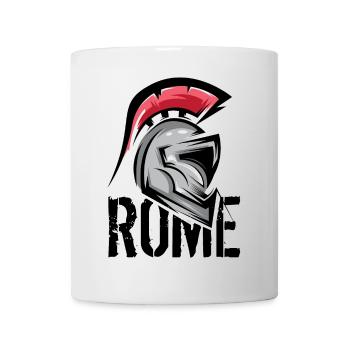 Rome Rome Roman Symbole Illustration Casque Gladiateur - Mug blanc - blanc - Devant