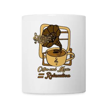 Coffee and music is relaxation - Mug - white - Front