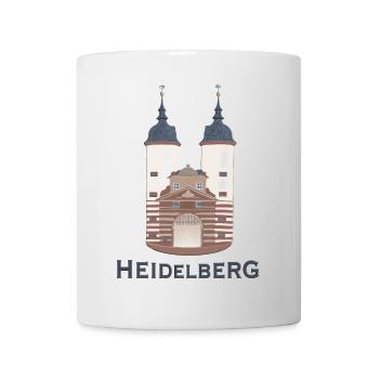 Heidelberg, tour de pont emblématique - Mug blanc - blanc - Devant