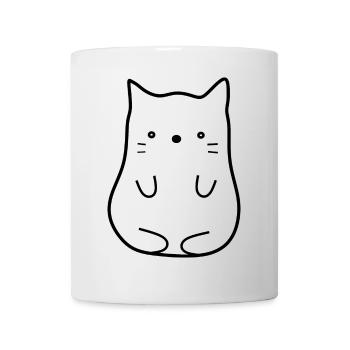Chat noir - Mug blanc - blanc - Devant