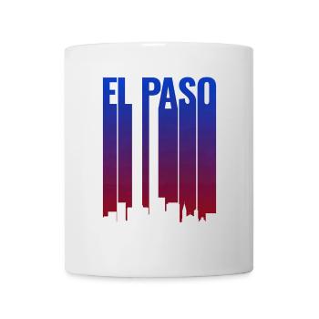El Paso Skyline Gradient - Tasse - Weiß - Vorne