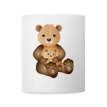 Bear mom with little sugar-sweet bear offspring - Mug - white - Front